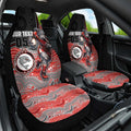 Custom Dolphins Car Seat Cover Fish Mascot With Aboriginal Indigenous