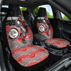 Custom Dolphins Car Seat Cover Fish Mascot With Aboriginal Indigenous