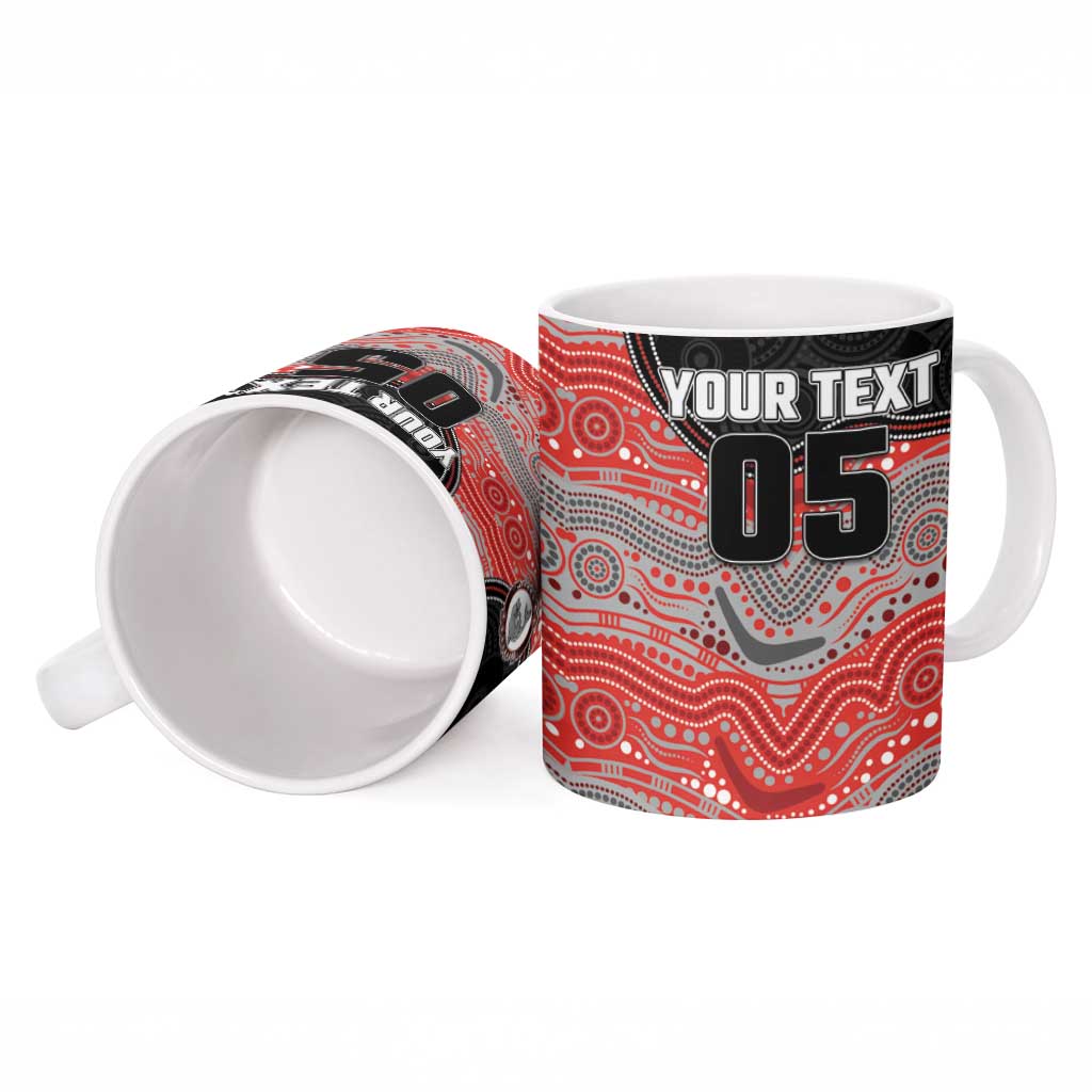 Custom Dolphins Ceramic Mug Fish Mascot With Aboriginal Indigenous
