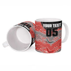 Custom Dolphins Ceramic Mug Fish Mascot With Aboriginal Indigenous