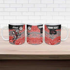 Custom Dolphins Ceramic Mug Fish Mascot With Aboriginal Indigenous