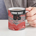 Custom Dolphins Ceramic Mug Fish Mascot With Aboriginal Indigenous
