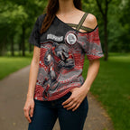 Custom Dolphins Cross Shoulder Shirt Fish Mascot With Aboriginal Indigenous