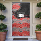 Custom Dolphins Door Cover Fish Mascot With Aboriginal Indigenous