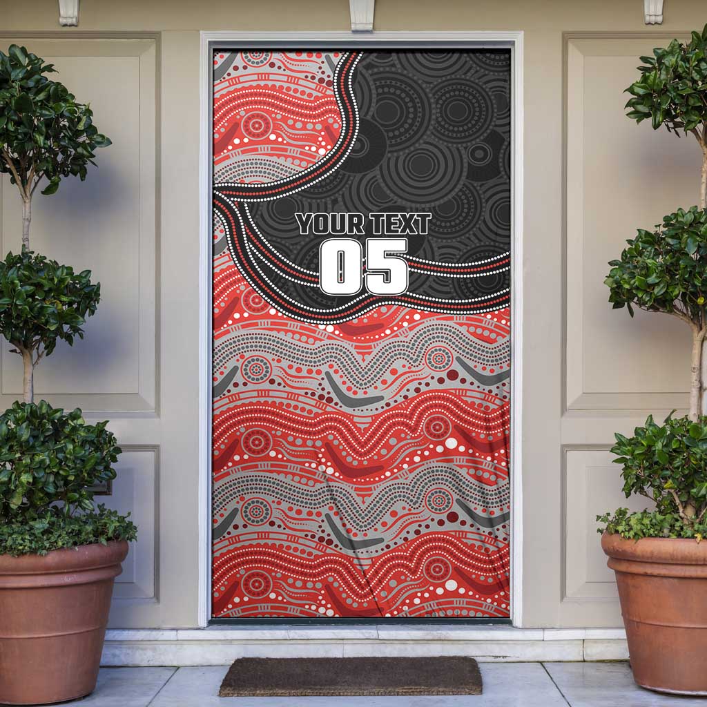 Custom Dolphins Door Cover Fish Mascot With Aboriginal Indigenous