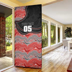Custom Dolphins Door Cover Fish Mascot With Aboriginal Indigenous