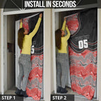 Custom Dolphins Door Cover Fish Mascot With Aboriginal Indigenous