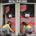 Custom Dolphins Door Cover Fish Mascot With Aboriginal Indigenous