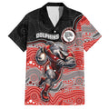 Custom Dolphins Hawaiian Shirt Fish Mascot With Aboriginal Indigenous