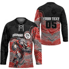Custom Dolphins Hockey Jersey Fish Mascot With Aboriginal Indigenous