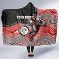 Custom Dolphins Hooded Blanket Fish Mascot With Aboriginal Indigenous