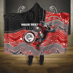 Custom Dolphins Hooded Blanket Fish Mascot With Aboriginal Indigenous