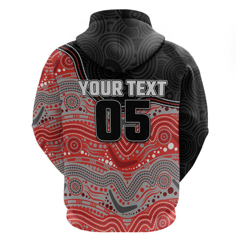 Custom Dolphins Hoodie Fish Mascot With Aboriginal Indigenous