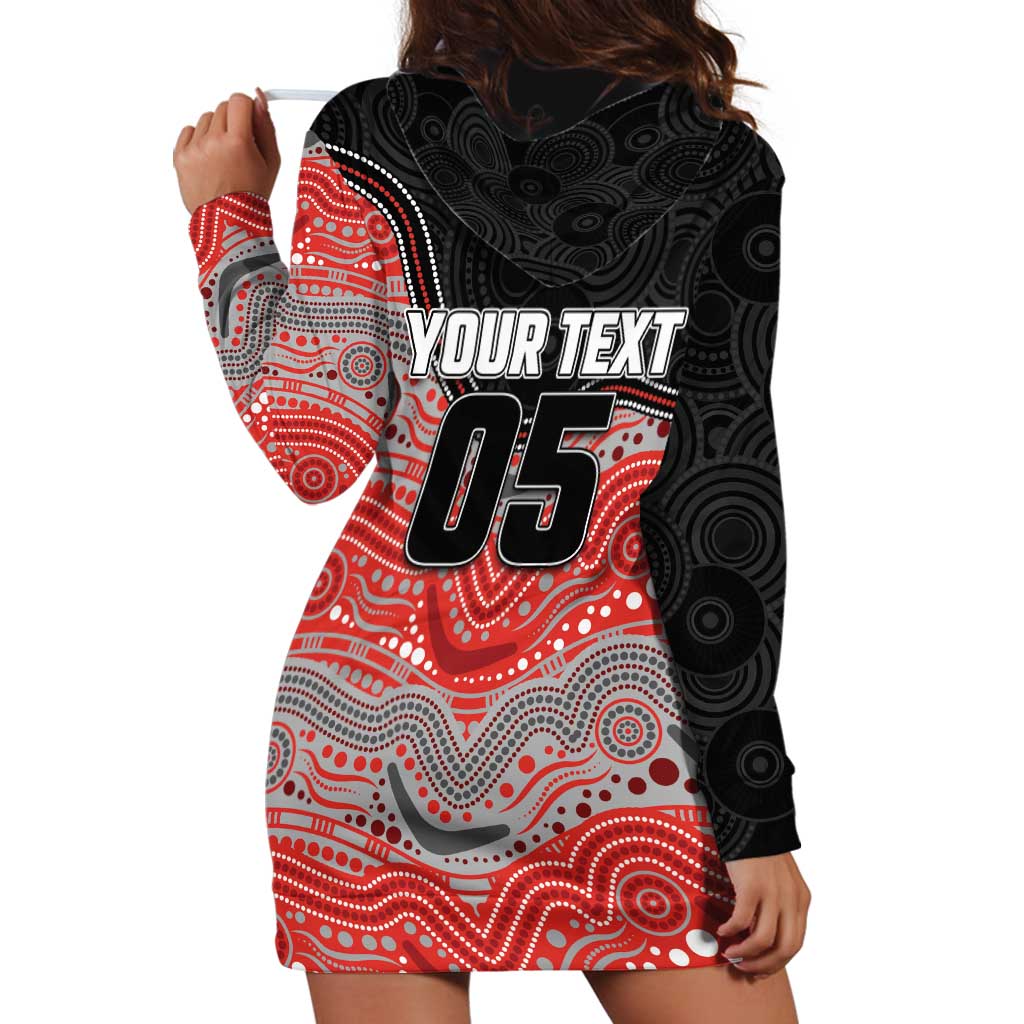 Custom Dolphins Hoodie Dress Fish Mascot With Aboriginal Indigenous