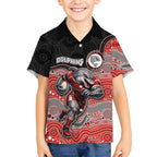 Custom Dolphins Kid Hawaiian Shirt Fish Mascot With Aboriginal Indigenous