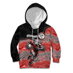 Custom Dolphins Kid Hoodie Fish Mascot With Aboriginal Indigenous