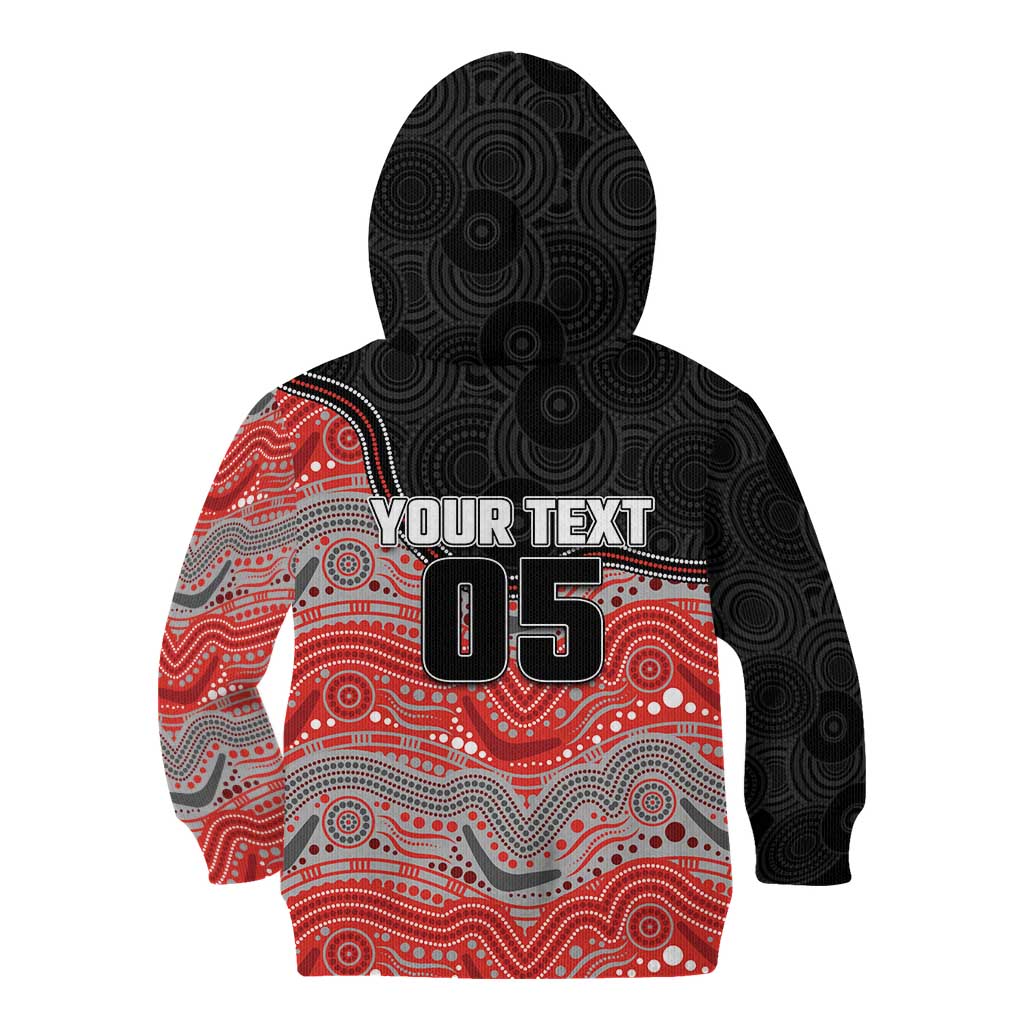 Custom Dolphins Kid Hoodie Fish Mascot With Aboriginal Indigenous