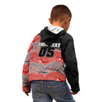 Custom Dolphins Kid Hoodie Fish Mascot With Aboriginal Indigenous