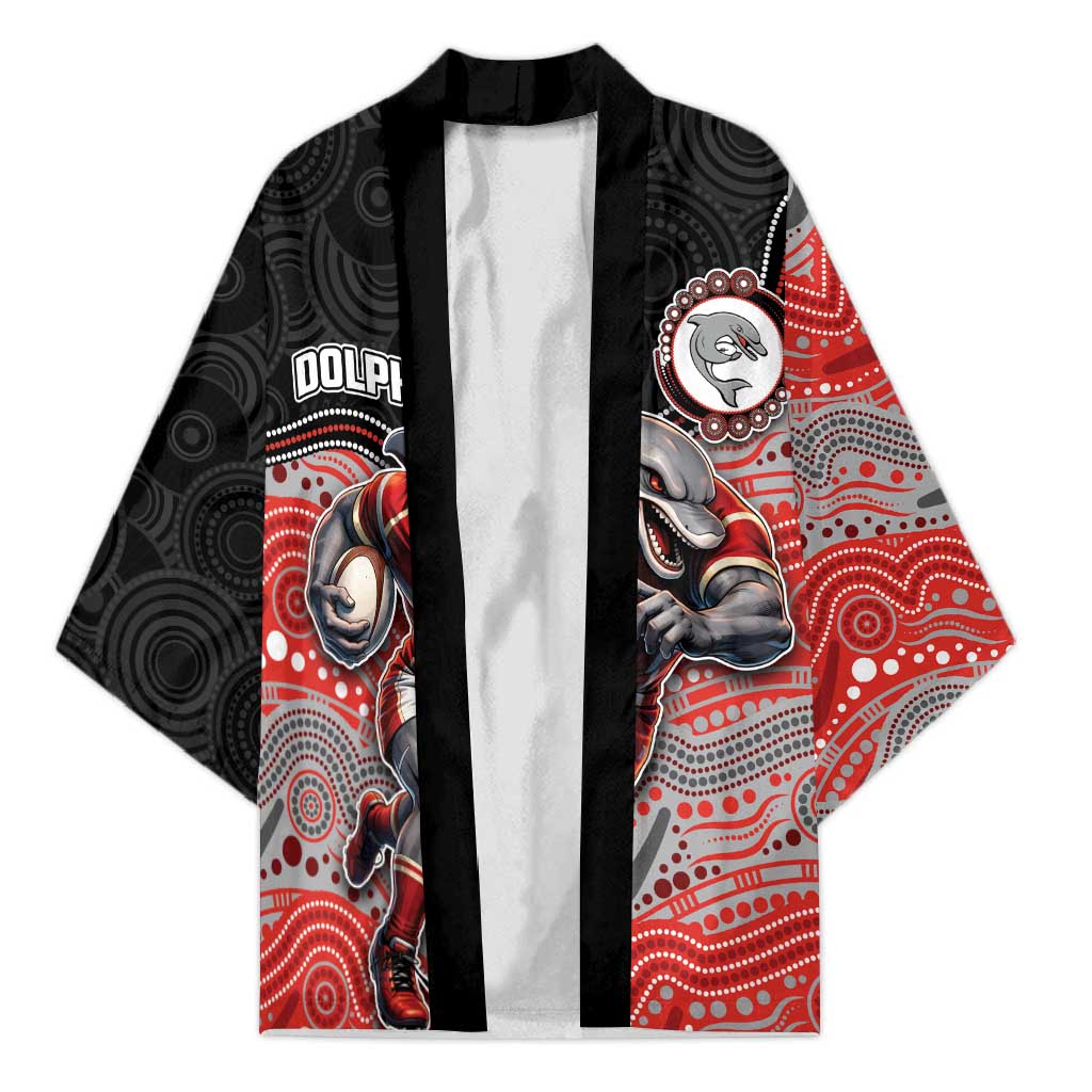 Custom Dolphins Kimono Fish Mascot With Aboriginal Indigenous
