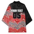 Custom Dolphins Kimono Fish Mascot With Aboriginal Indigenous