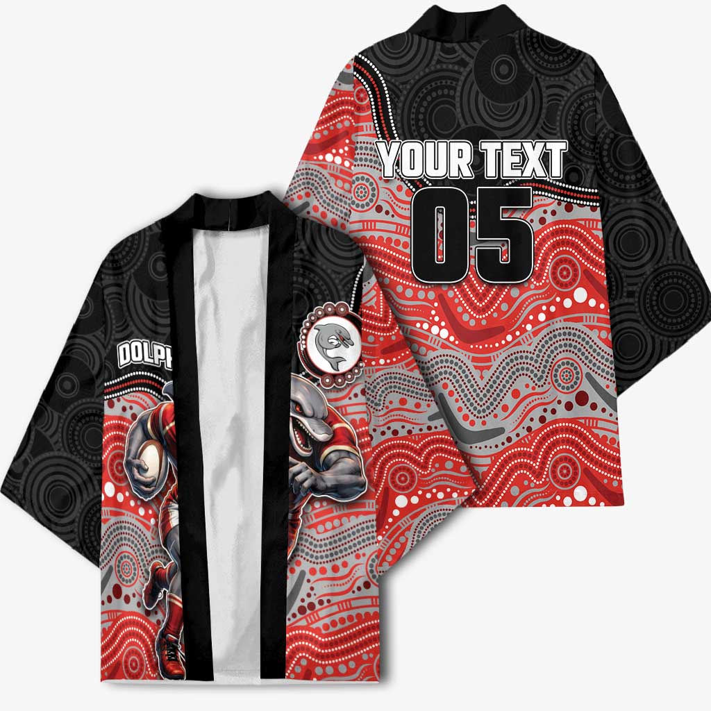 Custom Dolphins Kimono Fish Mascot With Aboriginal Indigenous