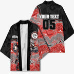 Custom Dolphins Kimono Fish Mascot With Aboriginal Indigenous