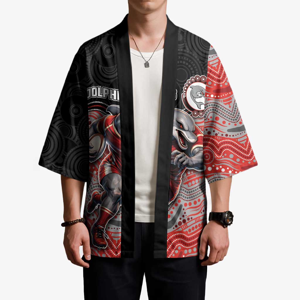 Custom Dolphins Kimono Fish Mascot With Aboriginal Indigenous