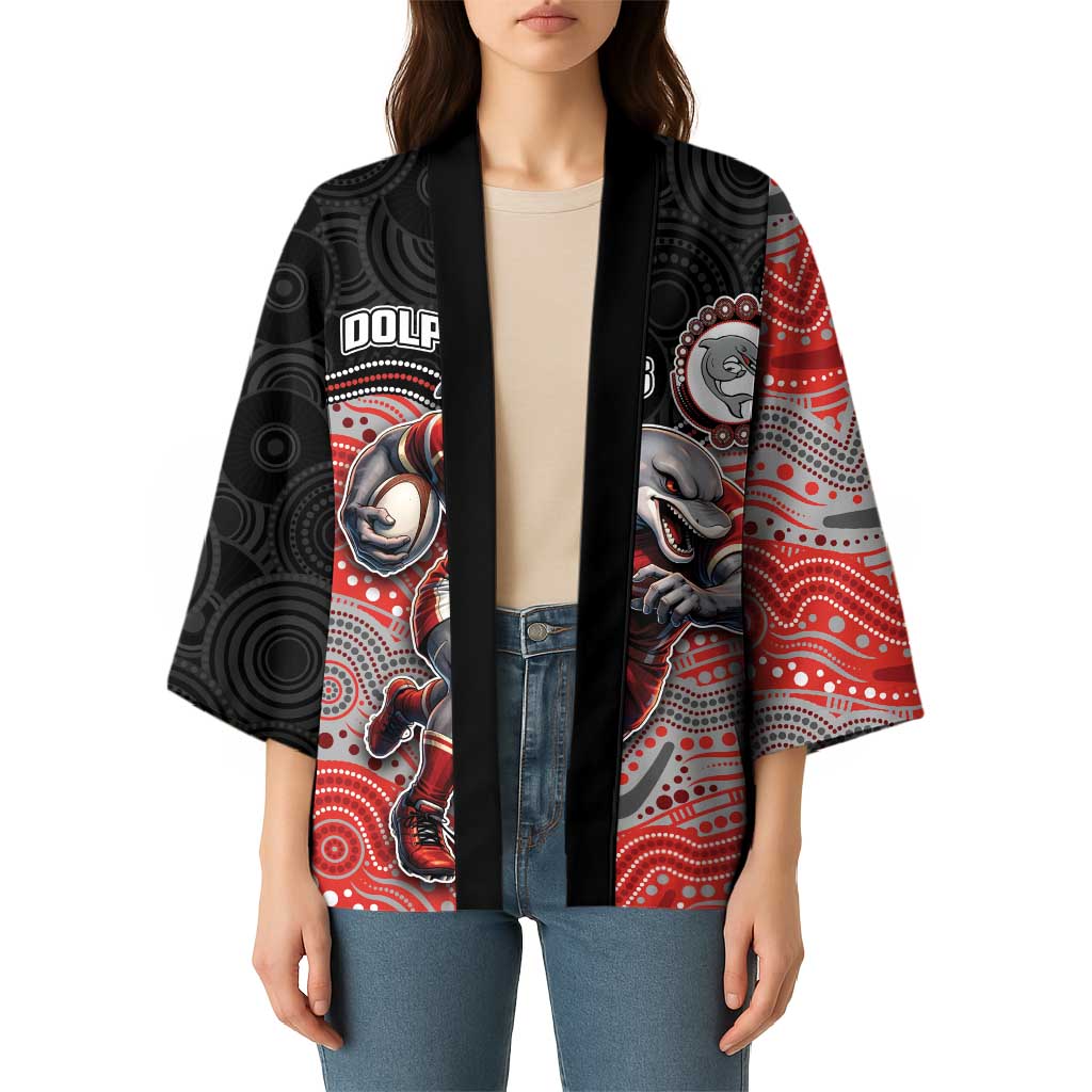 Custom Dolphins Kimono Fish Mascot With Aboriginal Indigenous