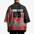 Custom Dolphins Kimono Fish Mascot With Aboriginal Indigenous