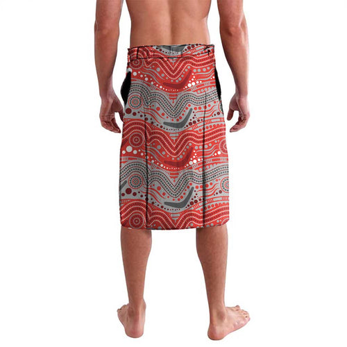 Custom Dolphins Lavalava Fish Mascot With Aboriginal Indigenous