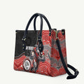 Custom Dolphins Leather Bag Fish Mascot With Aboriginal Indigenous