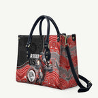 Custom Dolphins Leather Bag Fish Mascot With Aboriginal Indigenous