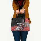 Custom Dolphins Leather Bag Fish Mascot With Aboriginal Indigenous