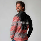 Custom Dolphins Long Sleeve Polo Shirt Fish Mascot With Aboriginal Indigenous