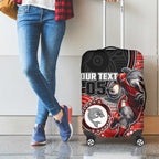 Custom Dolphins Luggage Cover Fish Mascot With Aboriginal Indigenous