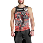 Custom Dolphins Men Tank Top Fish Mascot With Aboriginal Indigenous