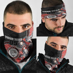 Custom Dolphins Neck Gaiter Fish Mascot With Aboriginal Indigenous