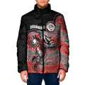Custom Dolphins Padded Jacket Fish Mascot With Aboriginal Indigenous