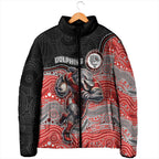 Custom Dolphins Padded Jacket Fish Mascot With Aboriginal Indigenous