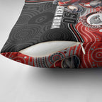 Custom Dolphins Pillow Cover Fish Mascot With Aboriginal Indigenous