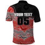 Custom Dolphins Polo Shirt Fish Mascot With Aboriginal Indigenous