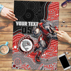 Custom Dolphins Puzzle Fish Mascot With Aboriginal Indigenous