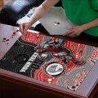 Custom Dolphins Puzzle Fish Mascot With Aboriginal Indigenous