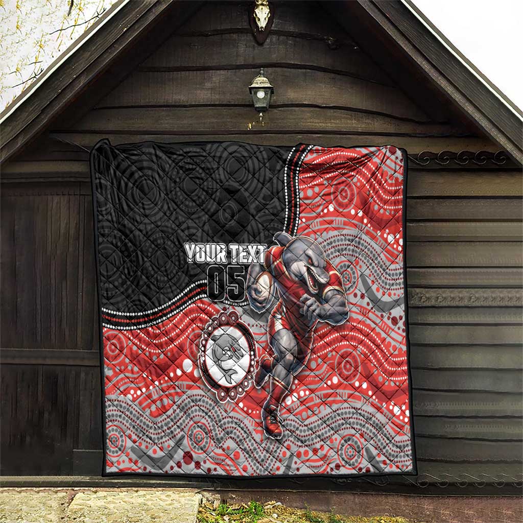 Custom Dolphins Quilt Fish Mascot With Aboriginal Indigenous