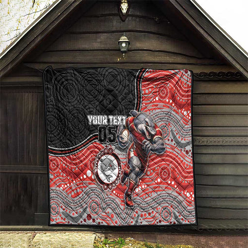 Custom Dolphins Quilt Fish Mascot With Aboriginal Indigenous