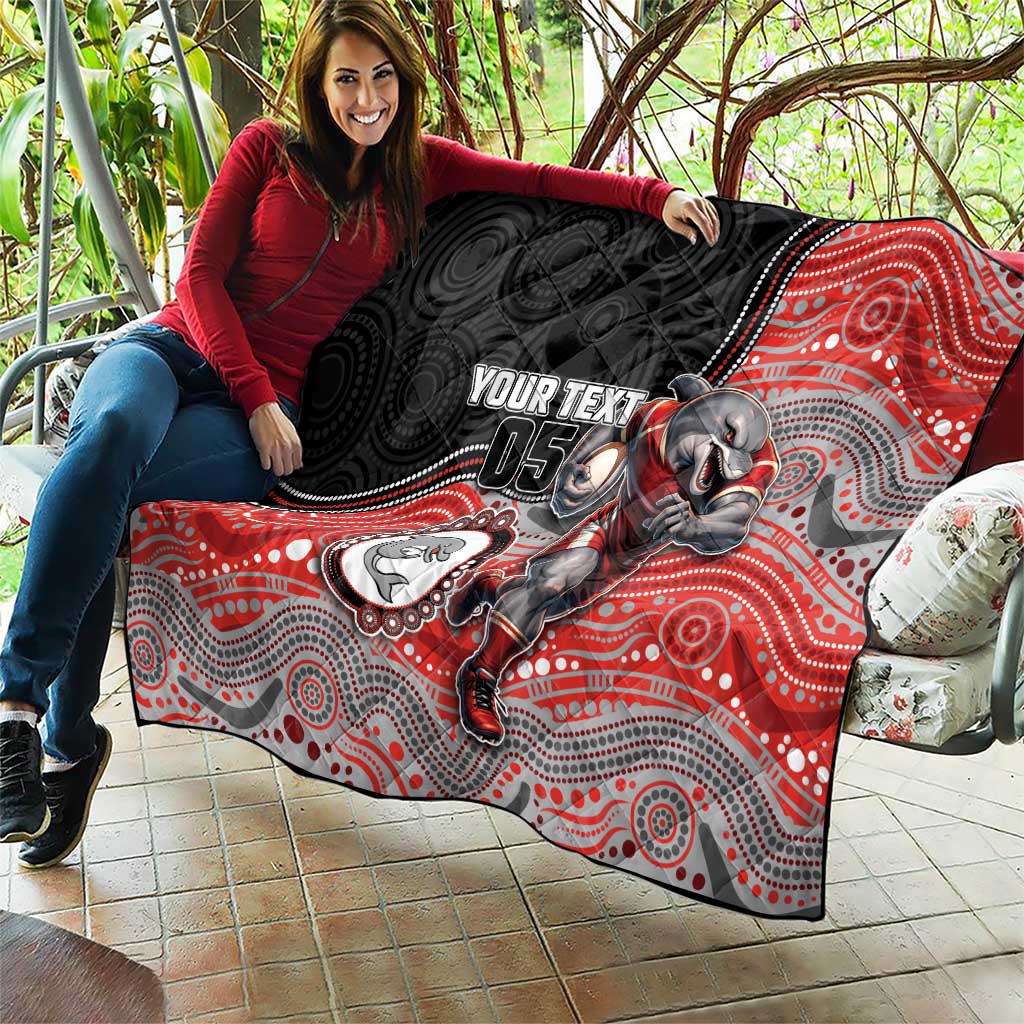 Custom Dolphins Quilt Fish Mascot With Aboriginal Indigenous