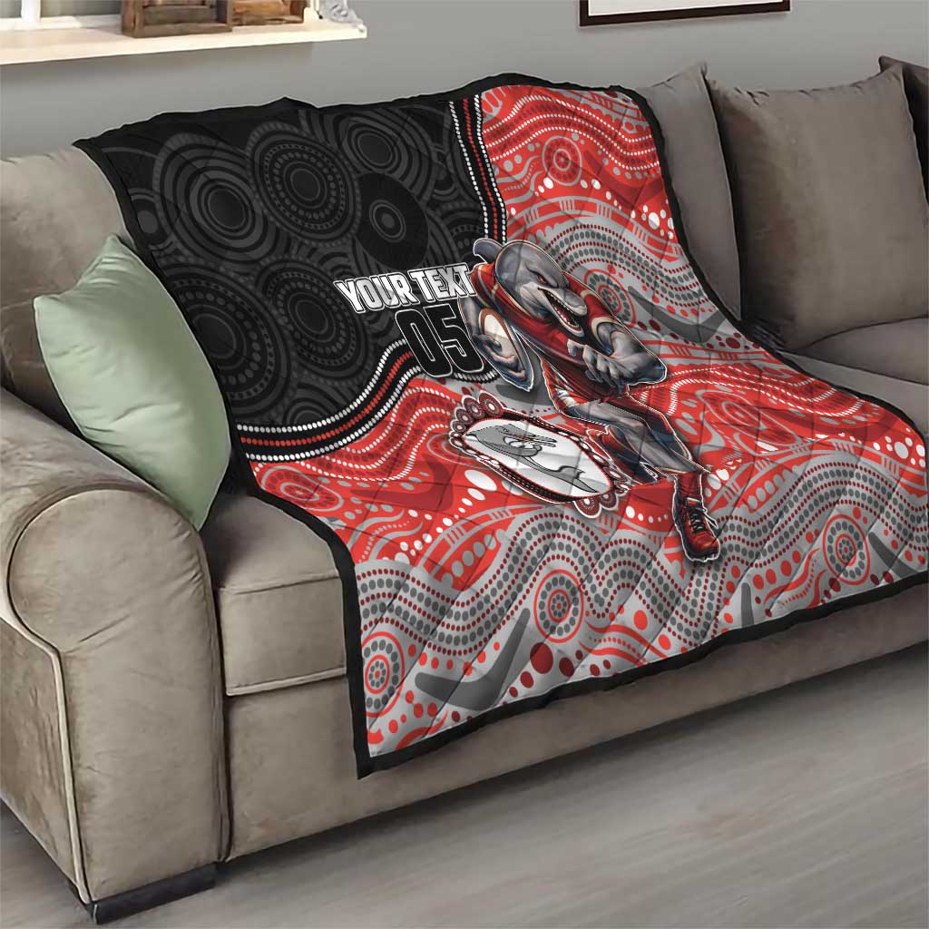 Custom Dolphins Quilt Fish Mascot With Aboriginal Indigenous