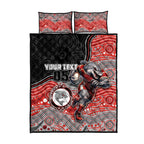 Custom Dolphins Quilt Bed Set Fish Mascot With Aboriginal Indigenous