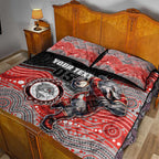 Custom Dolphins Quilt Bed Set Fish Mascot With Aboriginal Indigenous