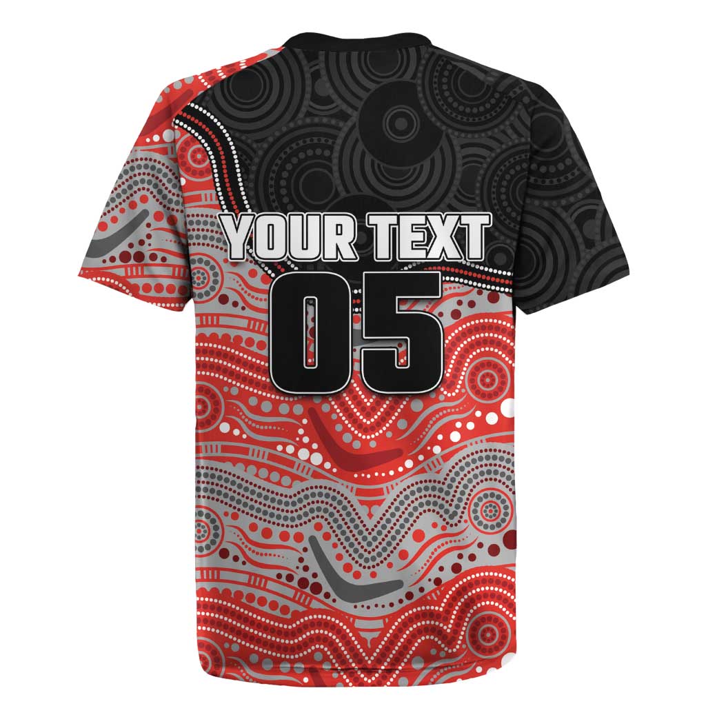 Custom Dolphins Rugby Jersey Fish Mascot With Aboriginal Indigenous